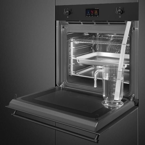 Духовой шкаф с пароваркой и функцией СВЧ Smeg SO6303APN