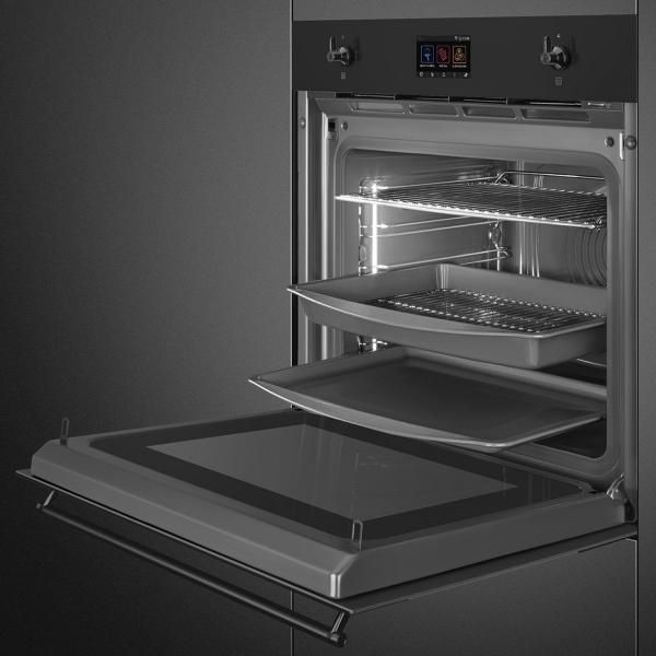 Духовой шкаф с пароваркой и функцией СВЧ Smeg SO6303APN